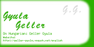 gyula geller business card